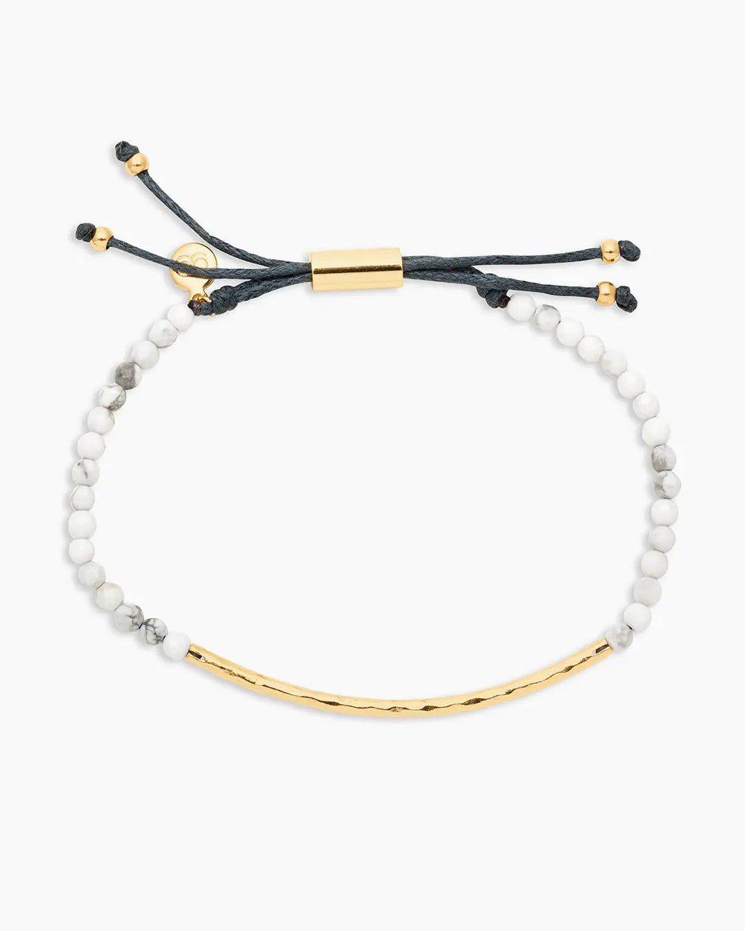 Power Gemstone Bracelet Howlite/Gold One Size