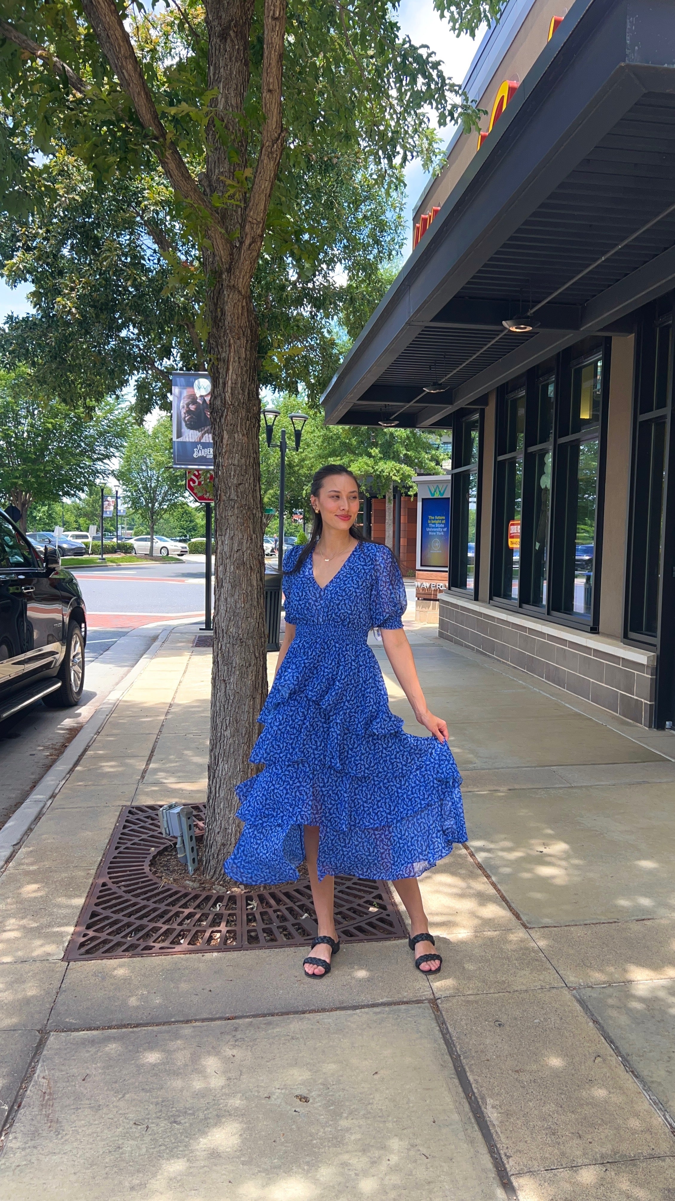 Tawny S/S Tiered Dress