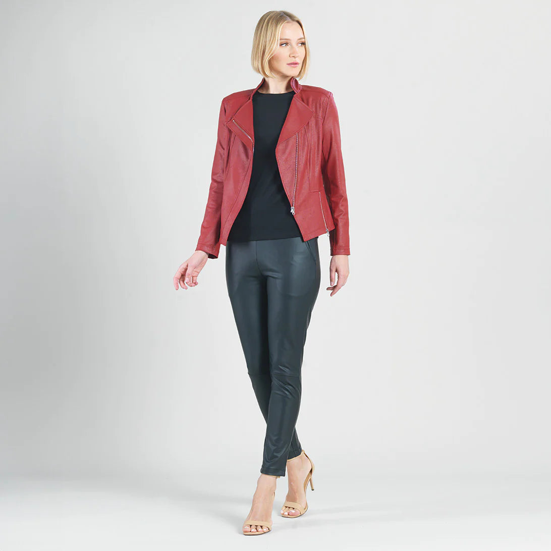 Liquid Leather Zip Jacket