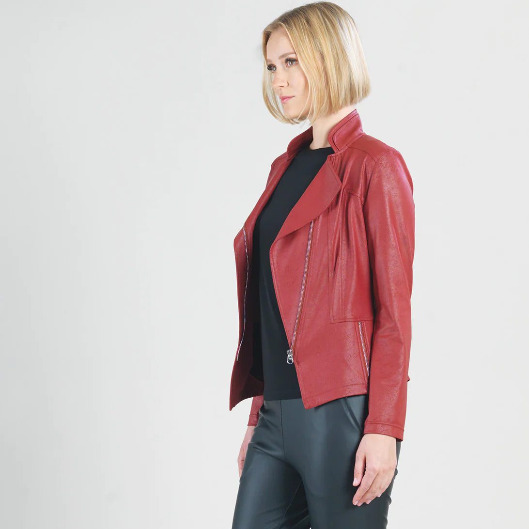 Liquid Leather Zip Jacket