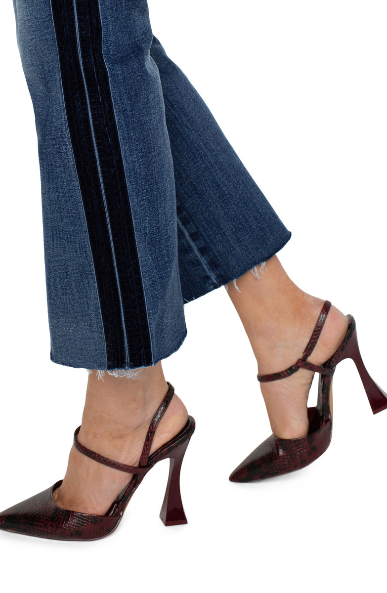 Hannah Crop Flare W/Velvet Trim - Gilmore