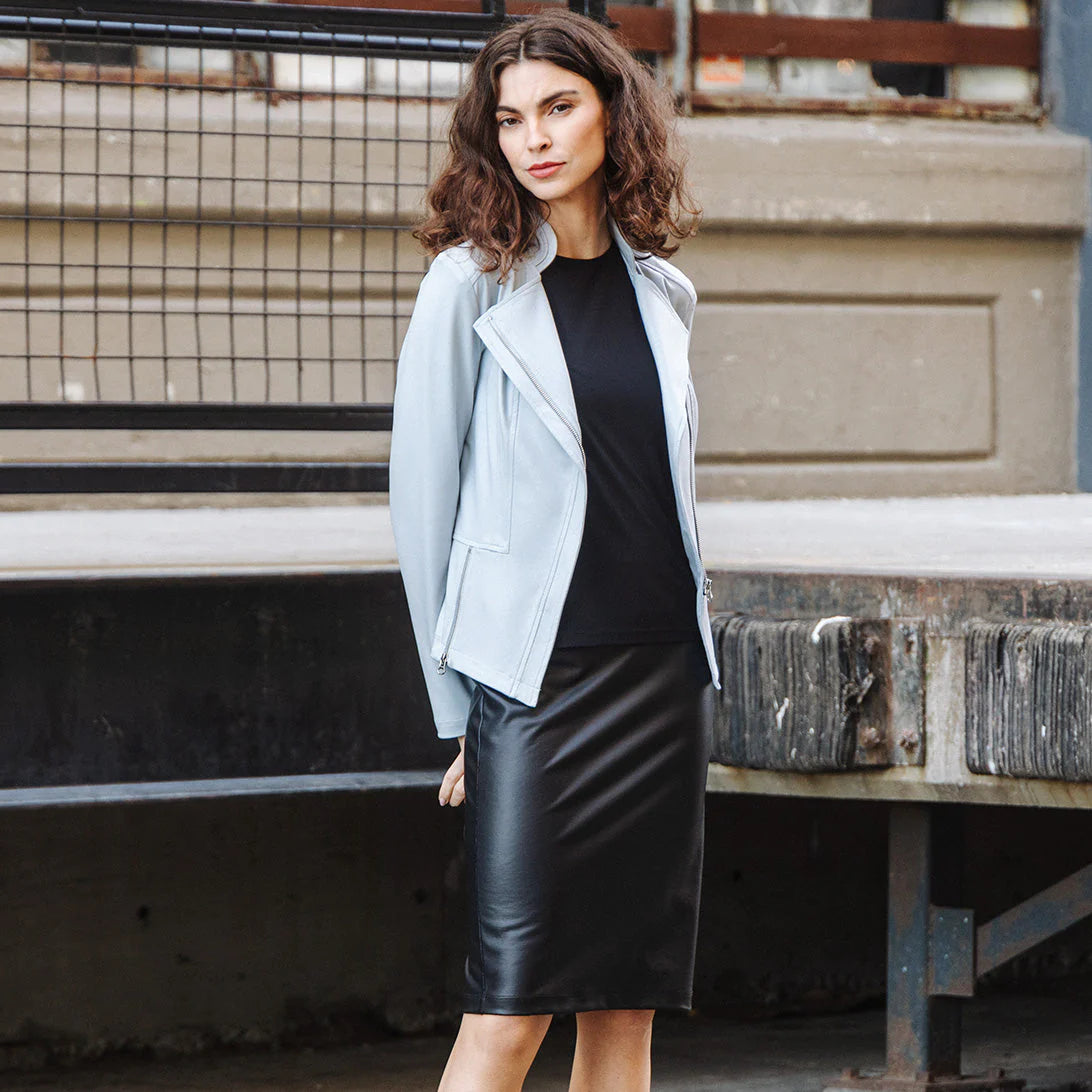 Liquid Leather Zip Jacket