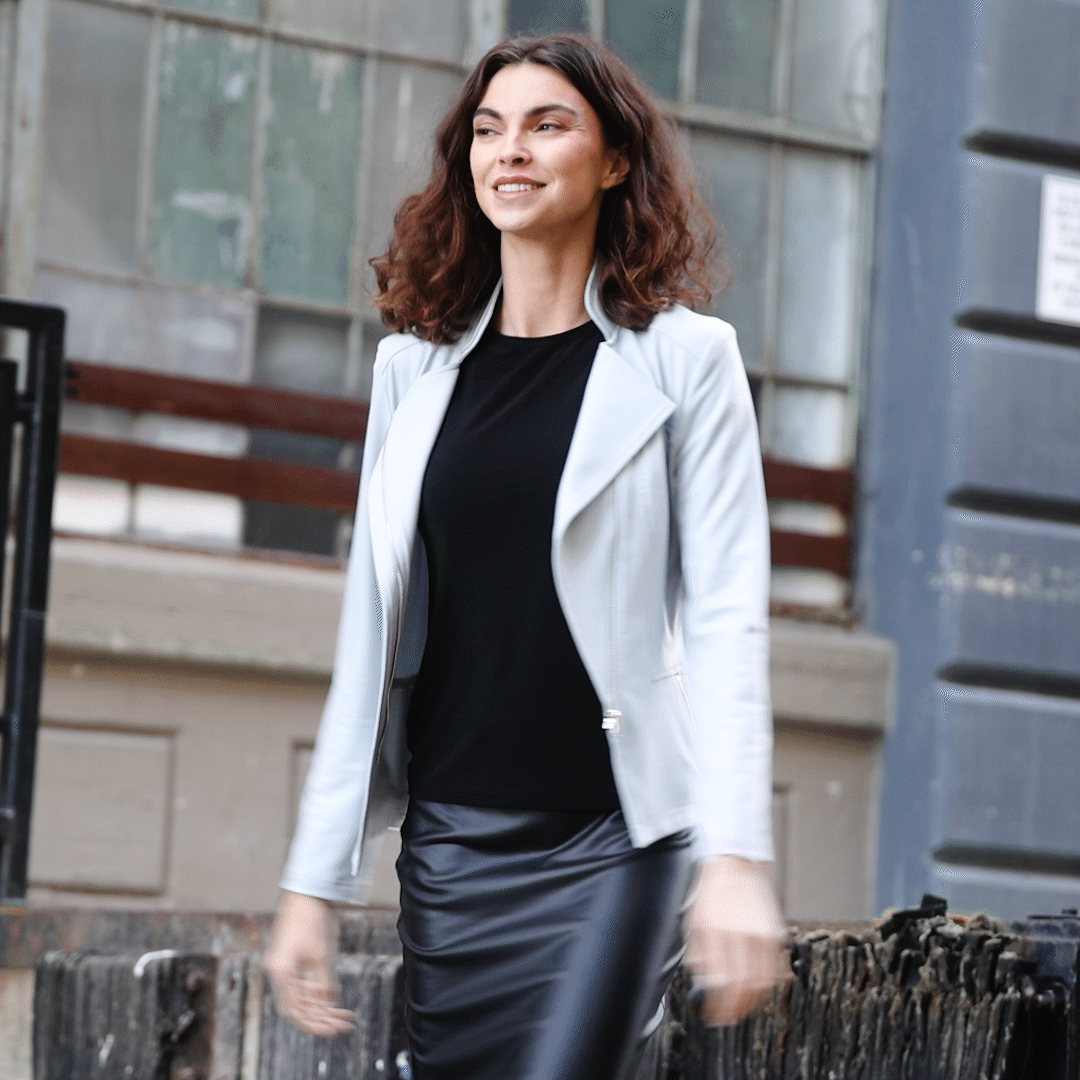 Liquid Leather Zip Jacket