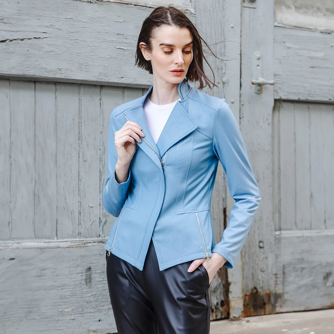 Liquid Leather Zip Jacket