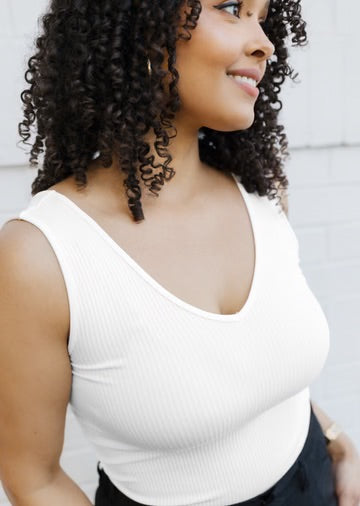Curvy Fit Ribbed Reversible Tank