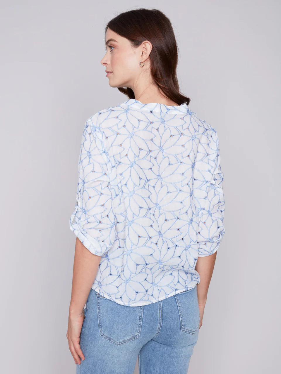 Embroidered Cotton Poplin Blouse