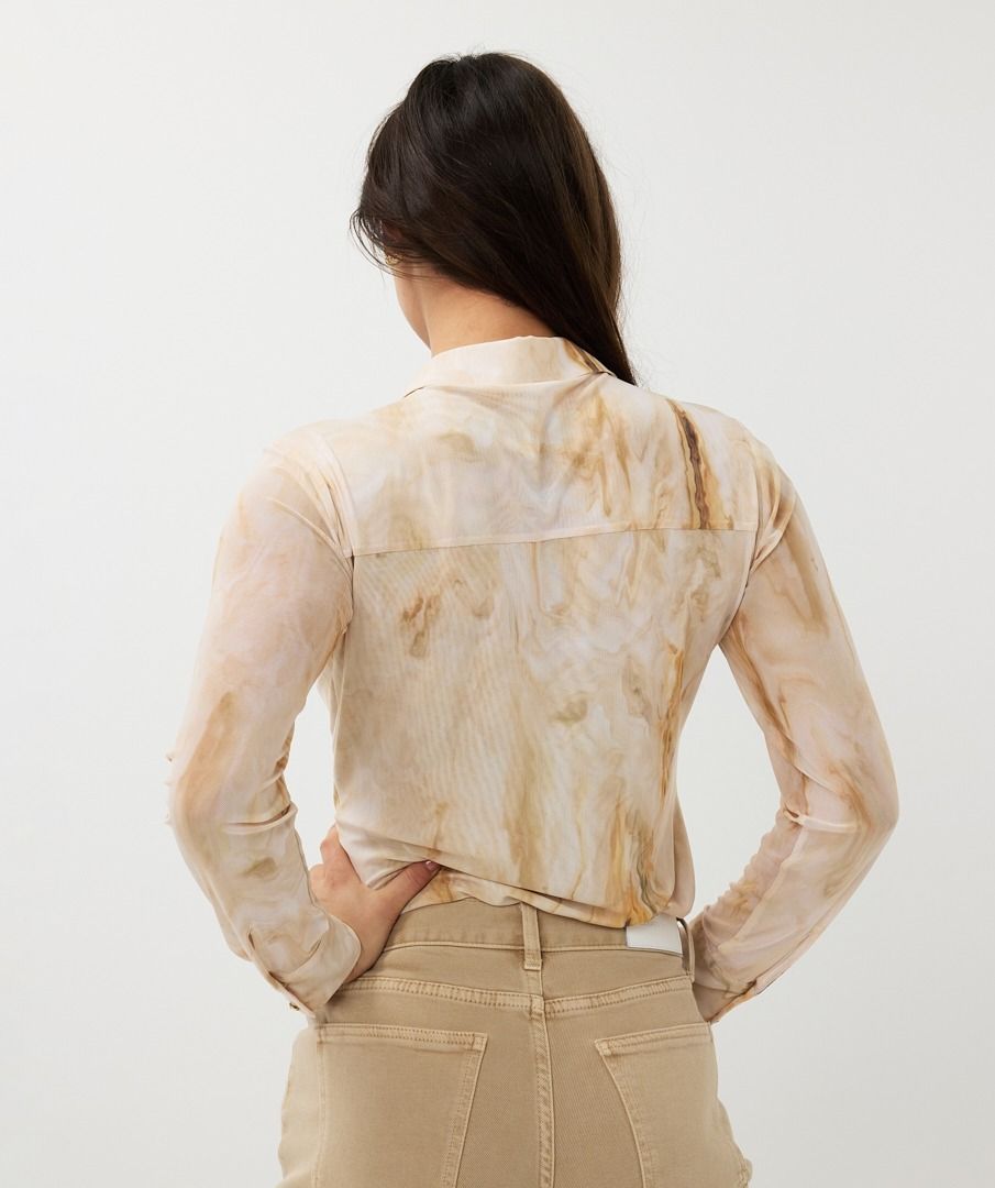 Mesh Marble Blouse