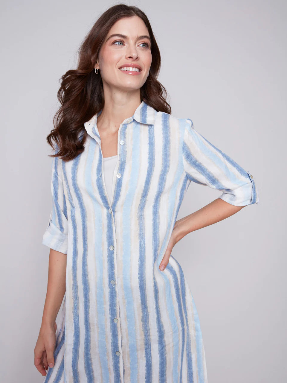 Nautical Striped Duster Dress