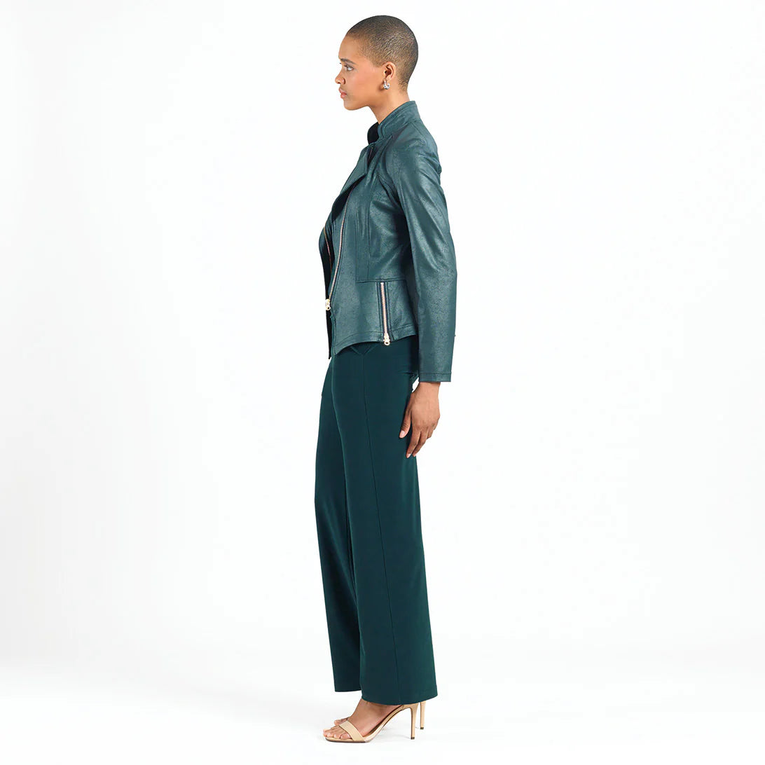 Liquid Leather Zip Jacket