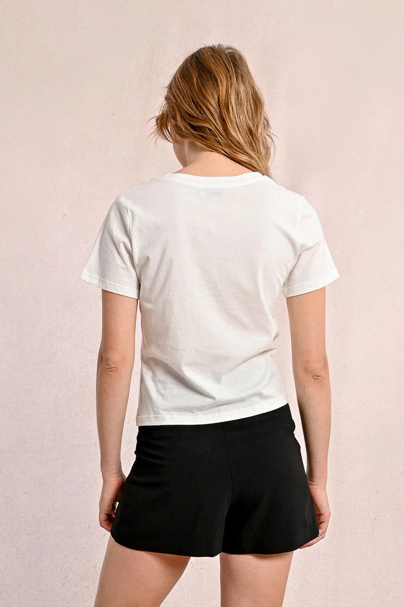 LADIES KNITTED TEE