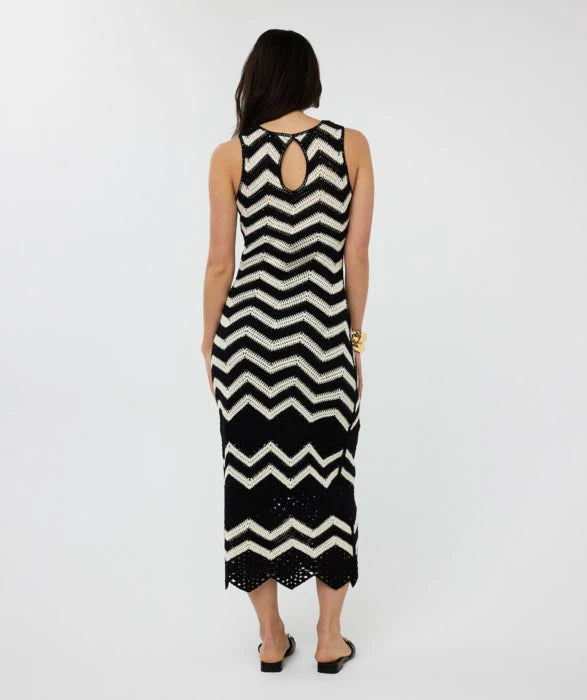 Long Crochet Wave Dress