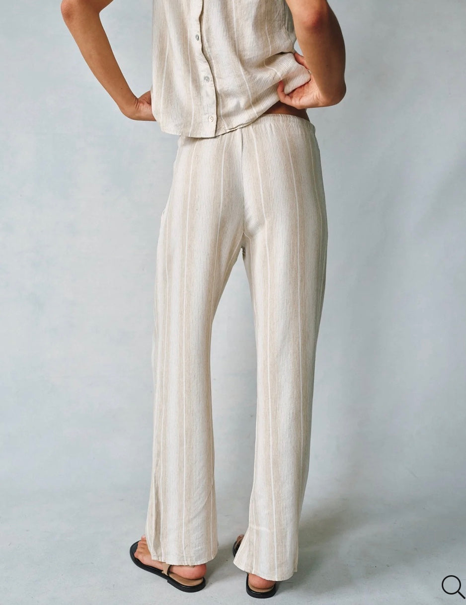 Wide leg pant with Drawcord