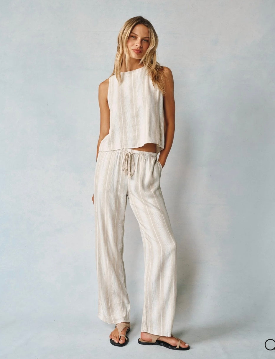 Wide leg pant with Drawcord