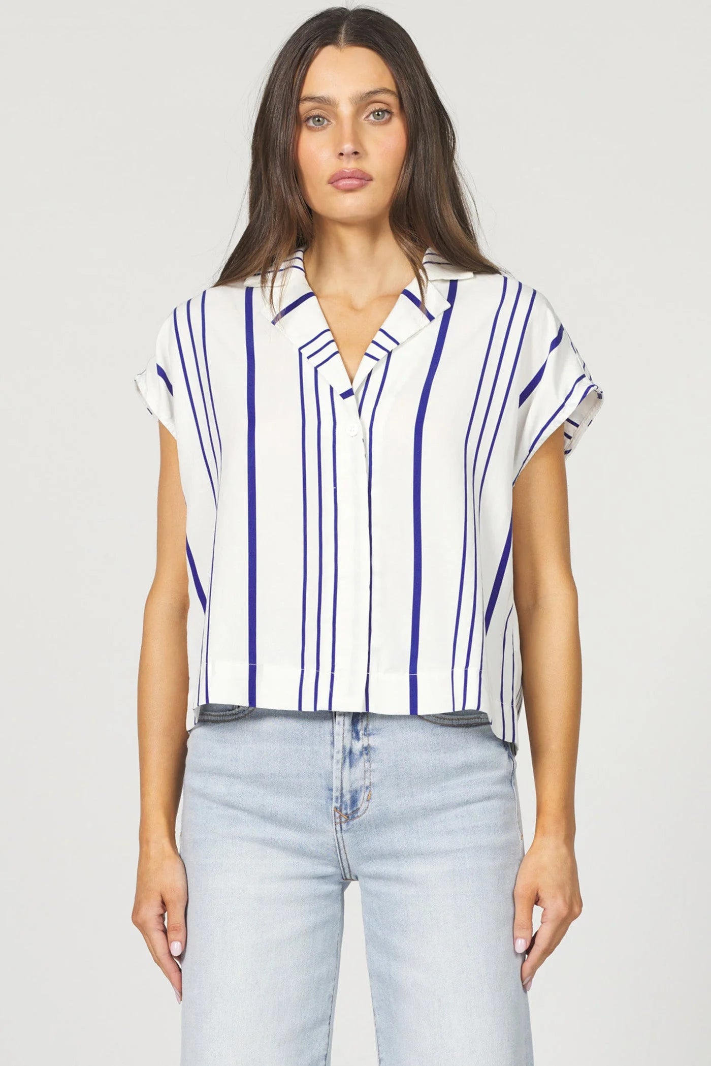 Cruz Cap Sleeve Linen Top