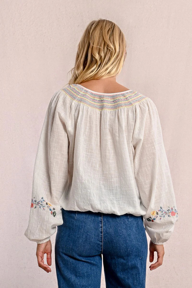 LADIES WOVEN BLOUSE