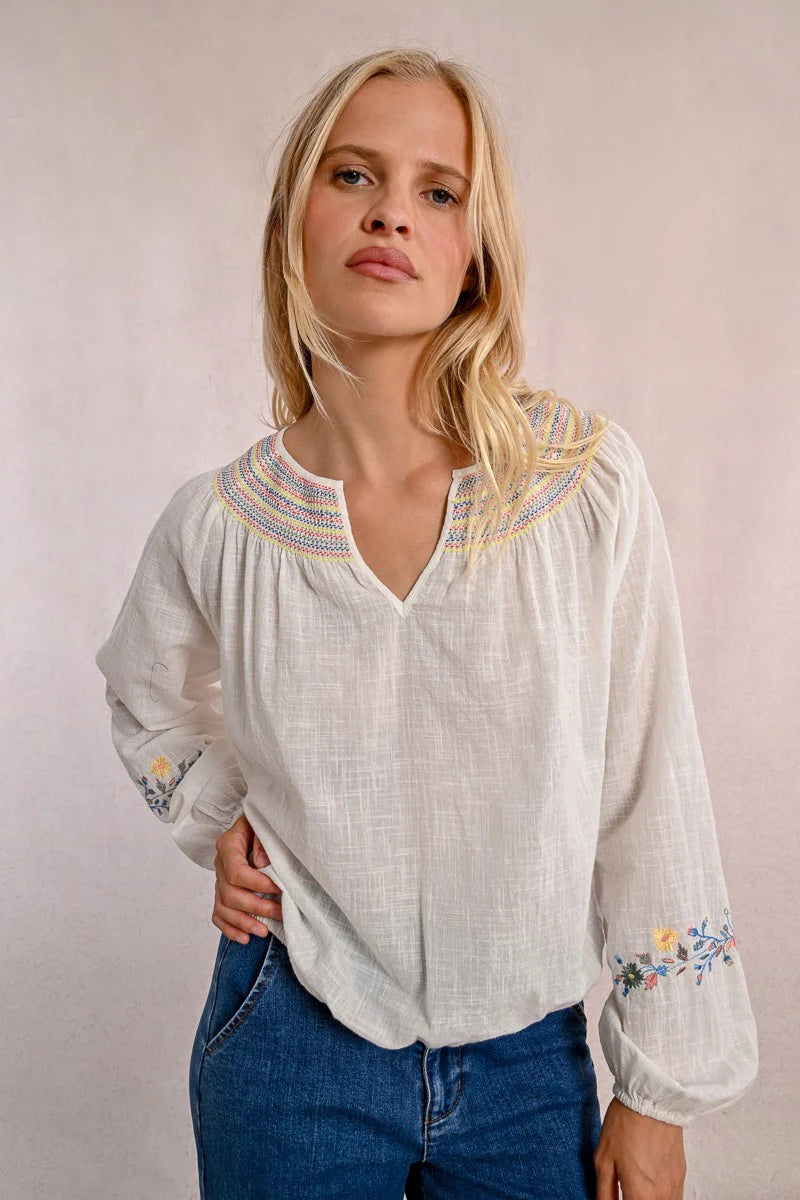 LADIES WOVEN BLOUSE