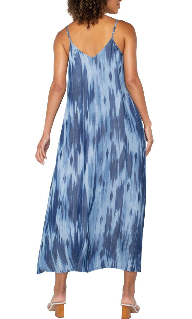 Ripple Pocket Maxi Dress