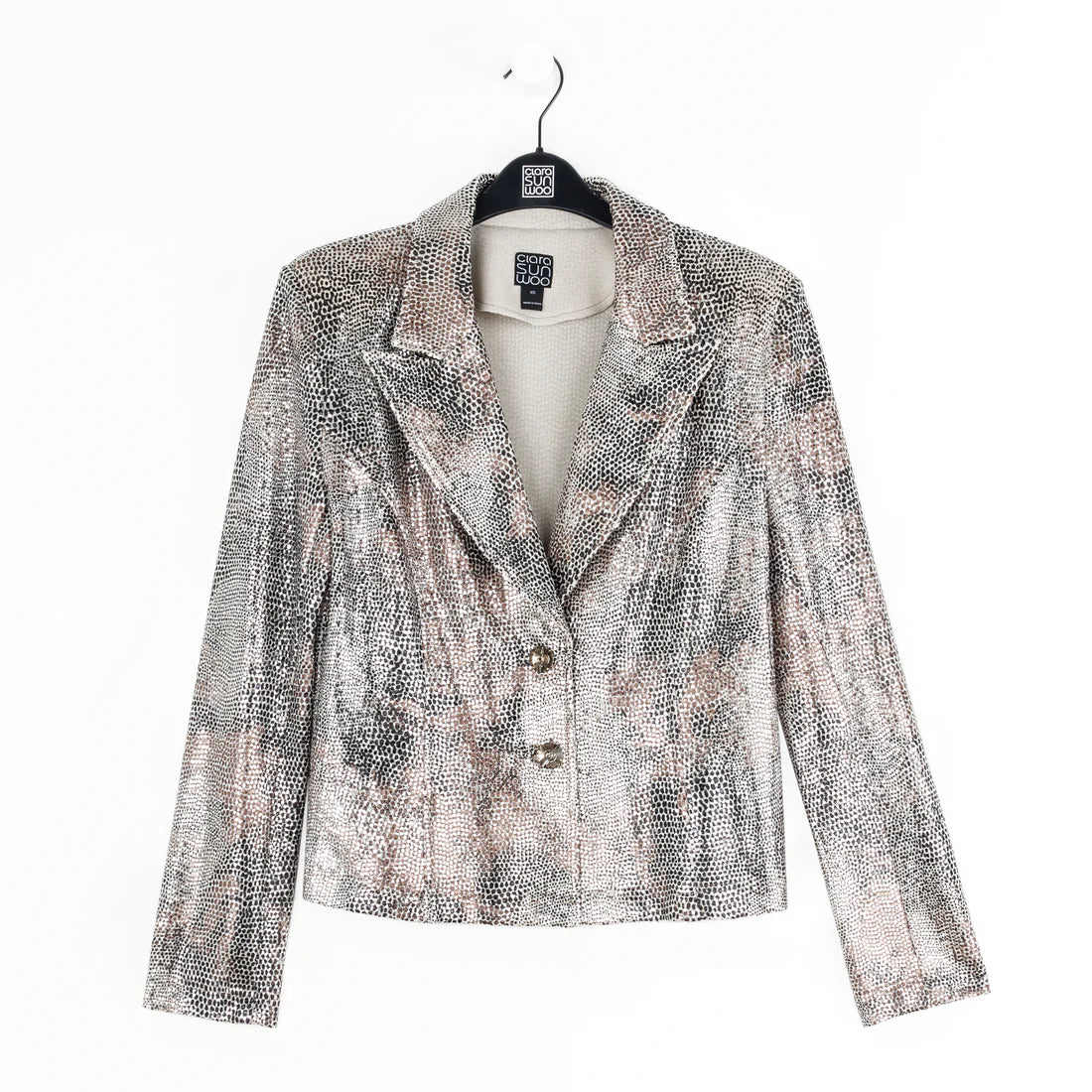 Shimmer Button Zip Jkt