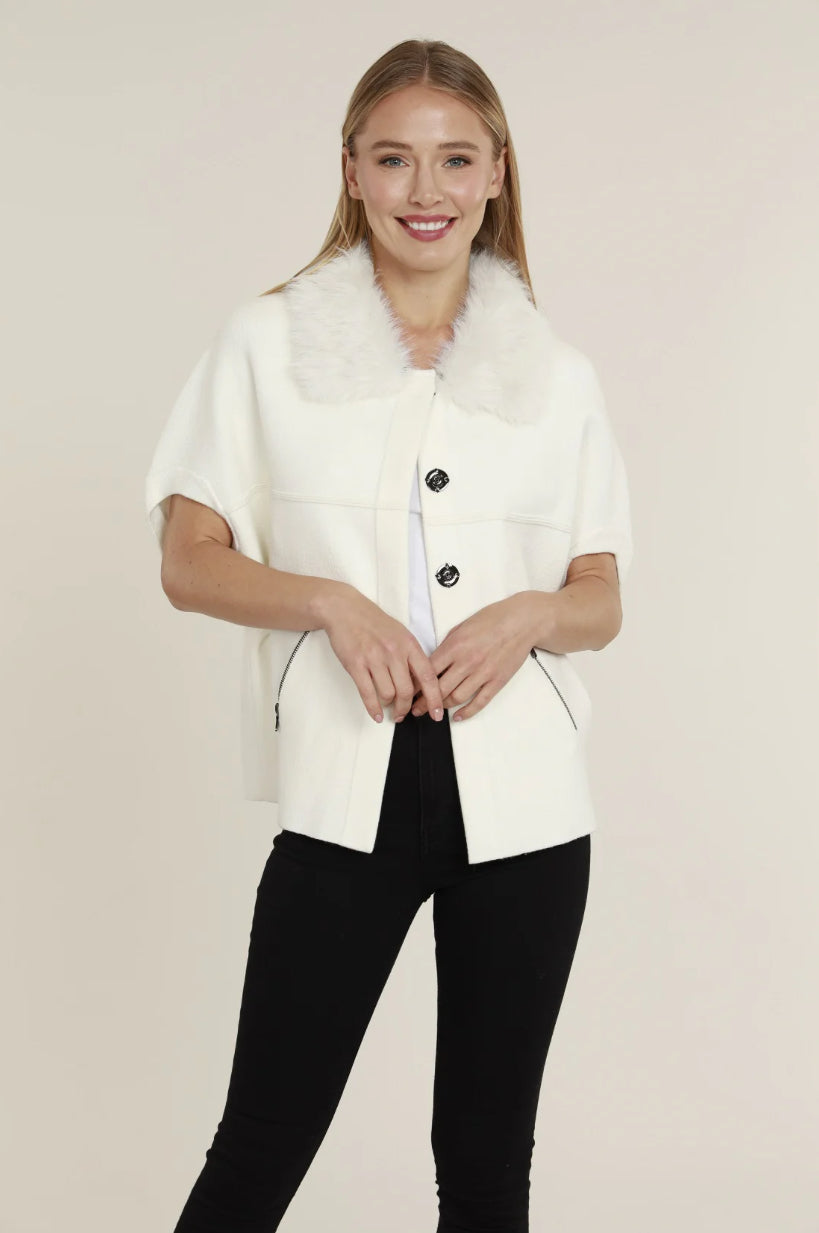 Faux Fur Cardi Trim