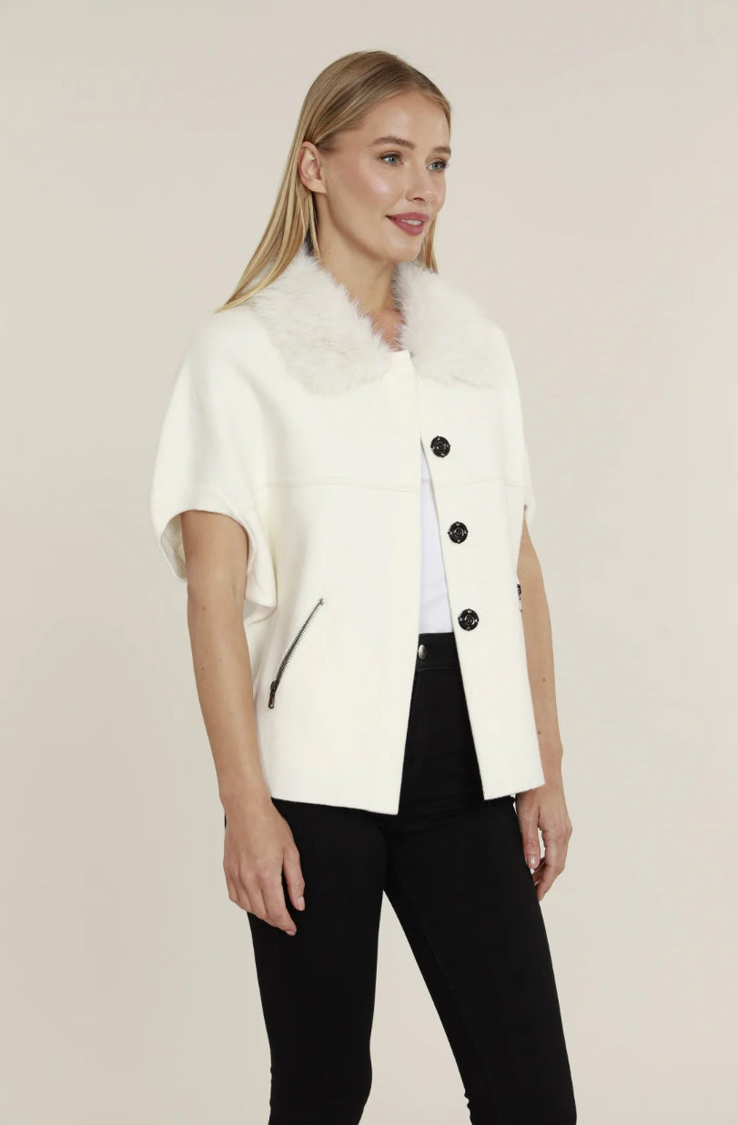Faux Fur Cardi Trim