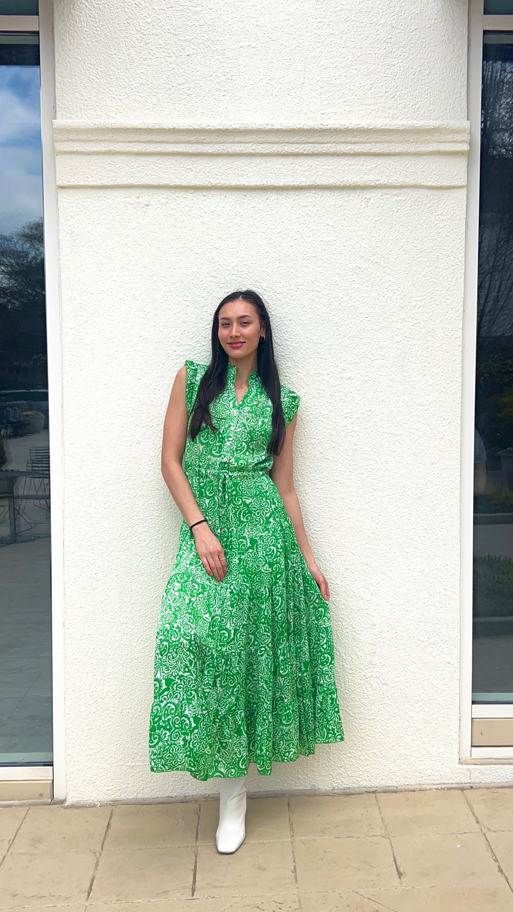 Paisley Print Maxi Dress