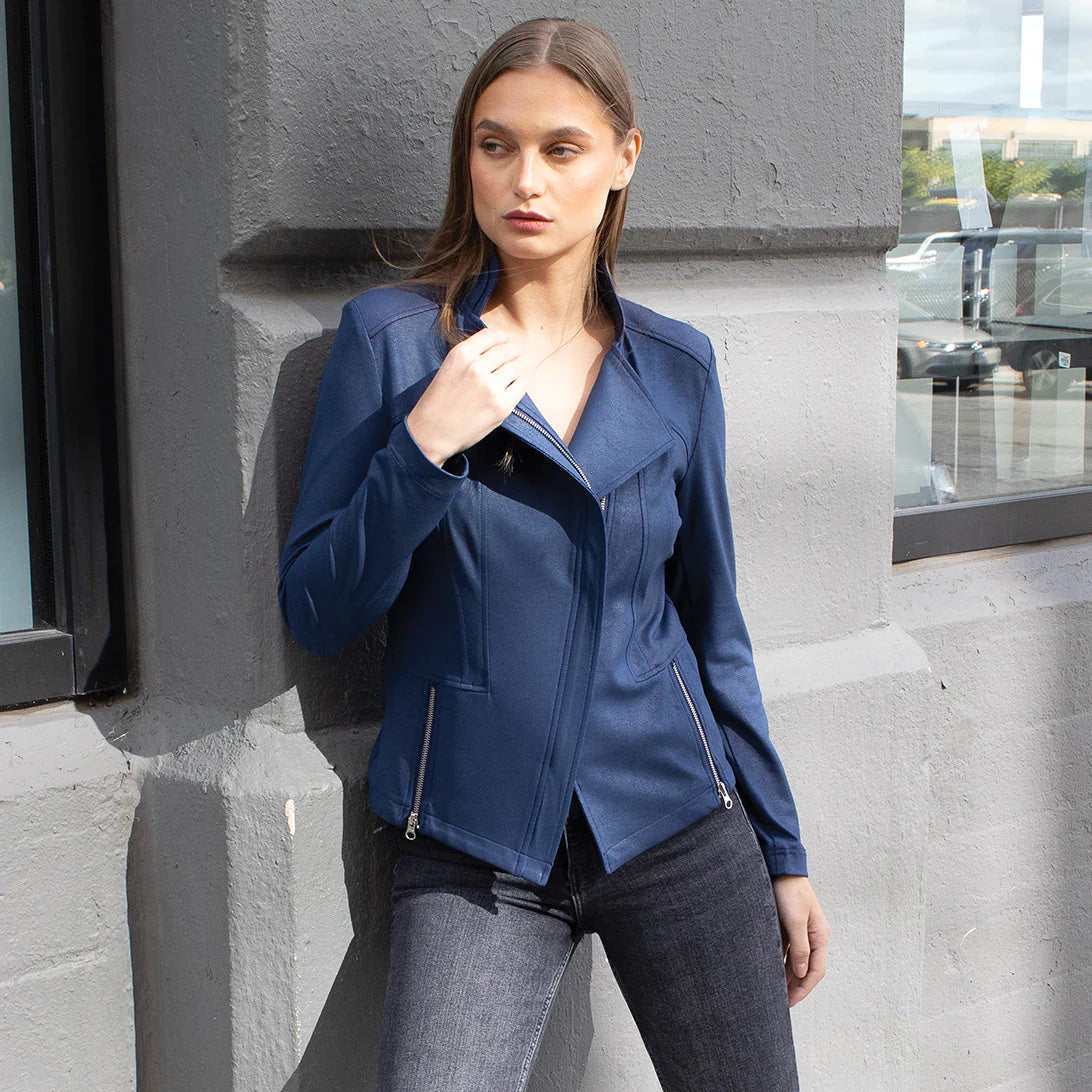 Liquid Leather Zip Jacket