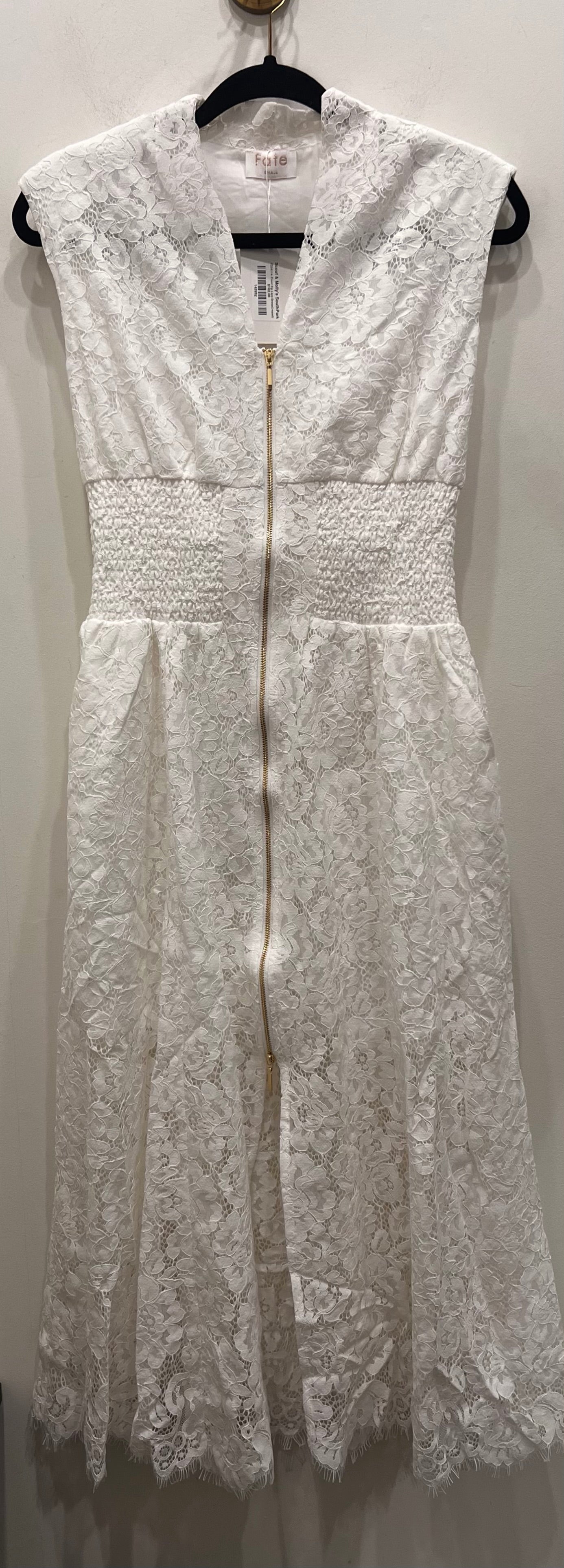 zip front lace dress Mavis Lace Zip Front Sleeveless Dress