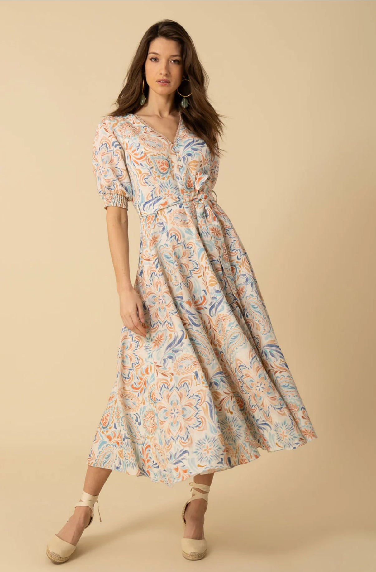 Faye Linen Maxi Dress