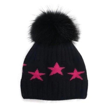 Kelly Hat Black/Hot Pink