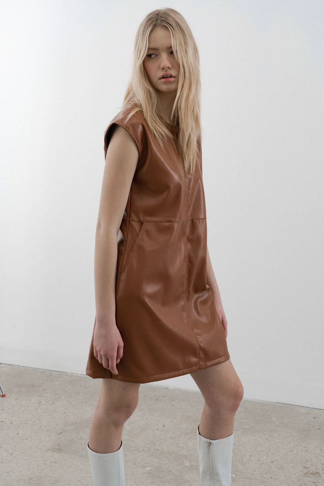 Cassi Faux Leather Dress