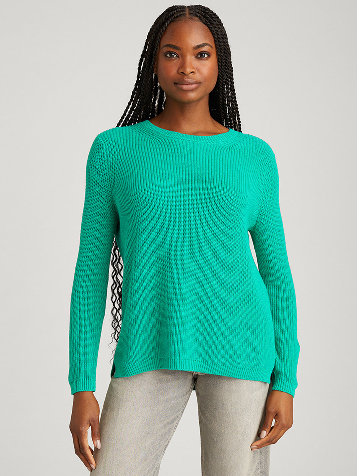 Emma Crewneck Shaker Sweater