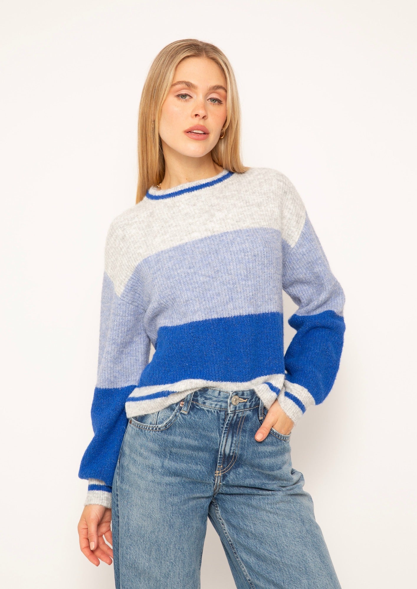 INDIGO STRIPE SWEATER