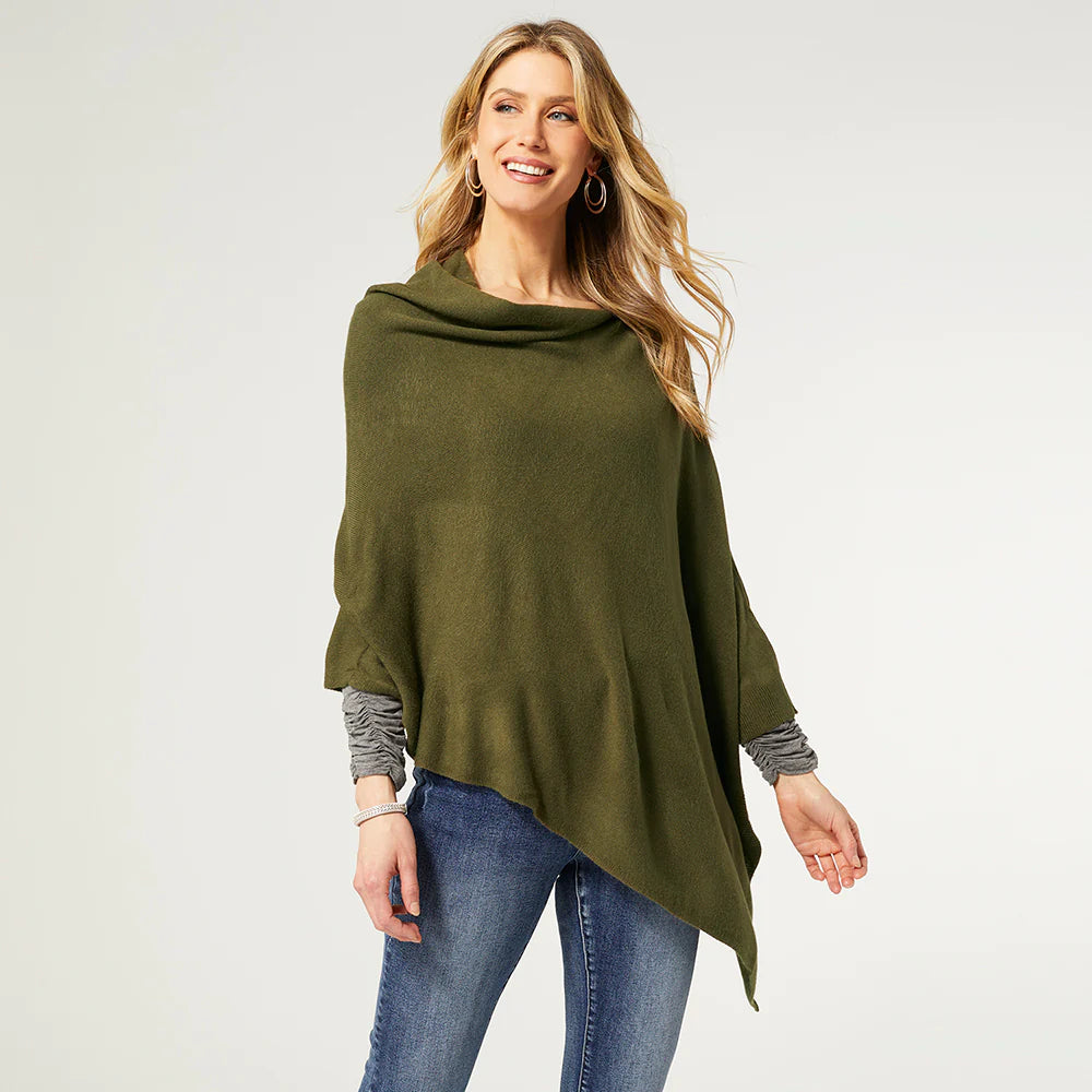Lightweight Poncho Olive One Size