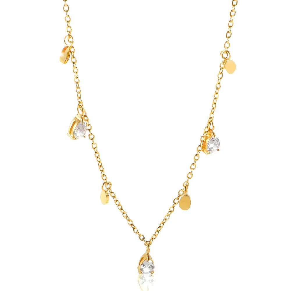 Avixee- Michaela Teardrop Nk18kt GP One Size