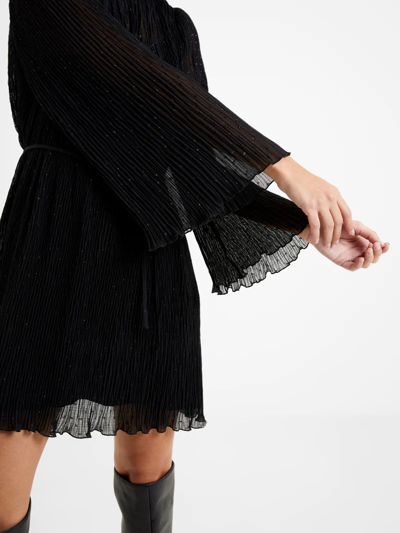 Callie Pleated Lurex Dress