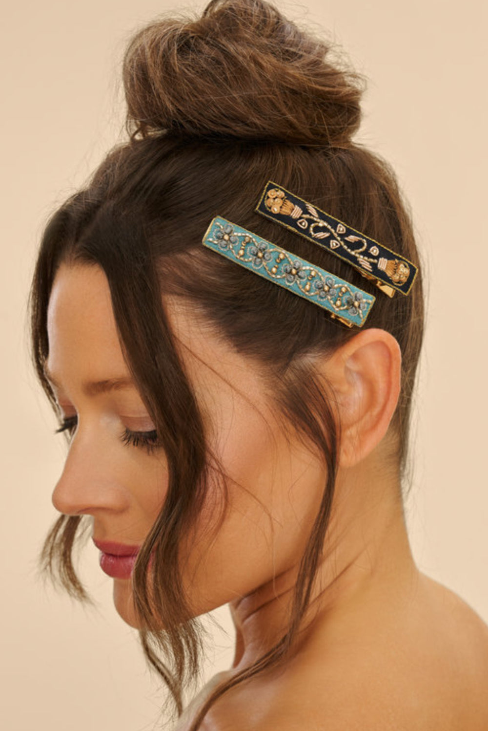 Ribbon & Vine Jewelry BarretteBlue/BlackOne Size