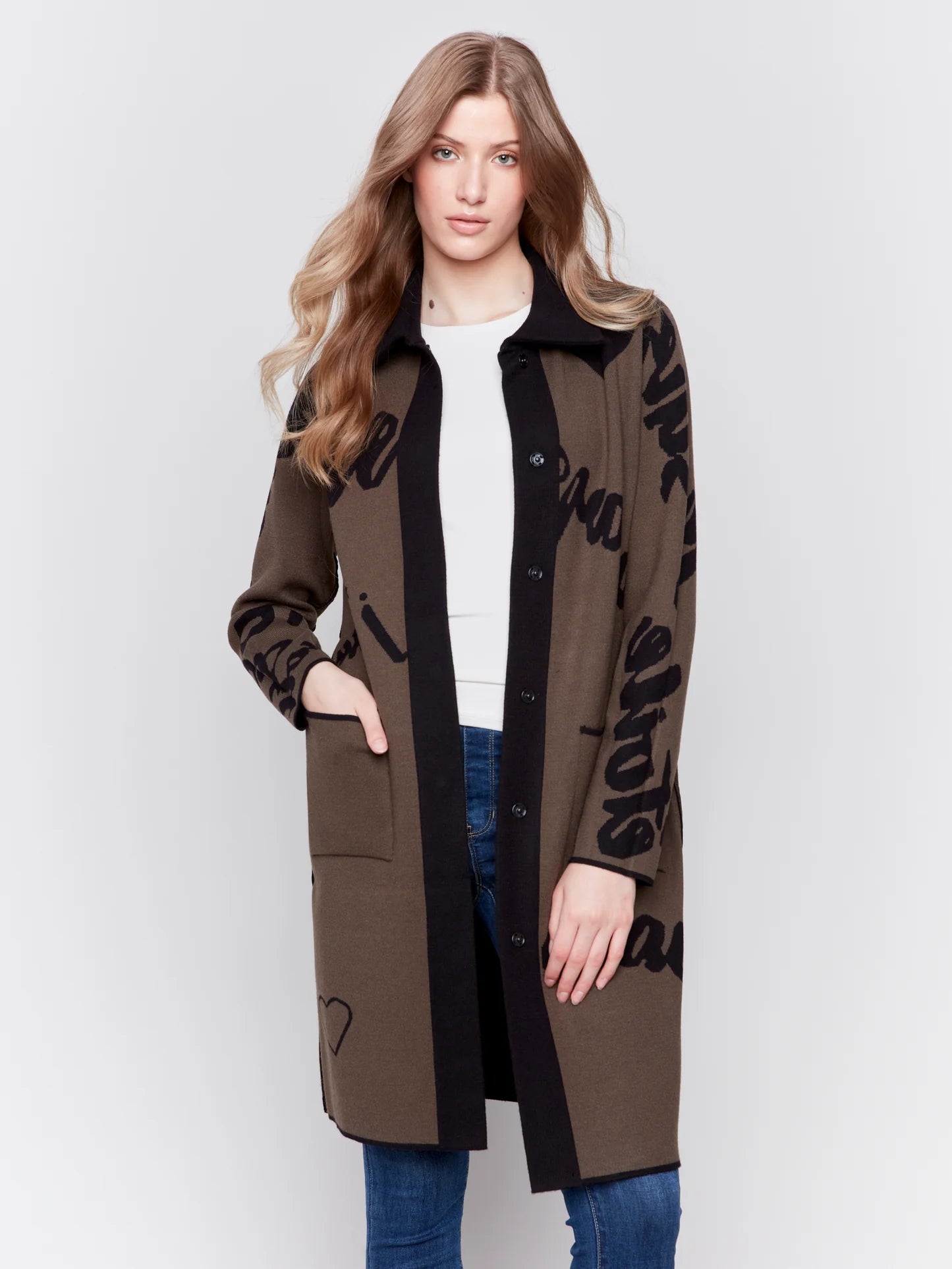 Ellie Reversible Jacquard Cardigan