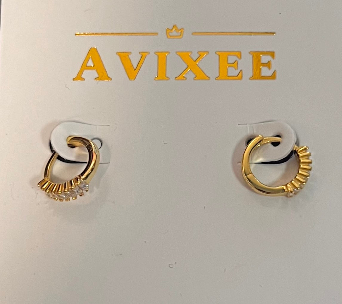 Avixee- Myra Mini Hoops18kt gp One Size