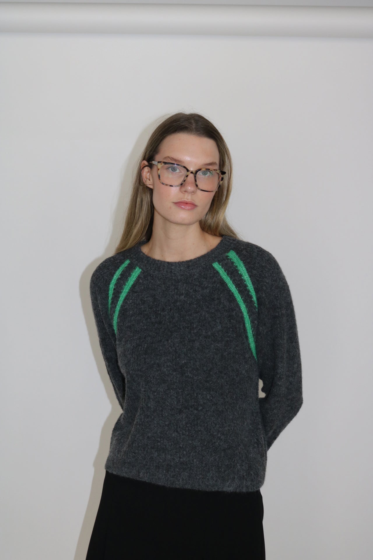 LILIA HERRINGBONE STITCH CREW