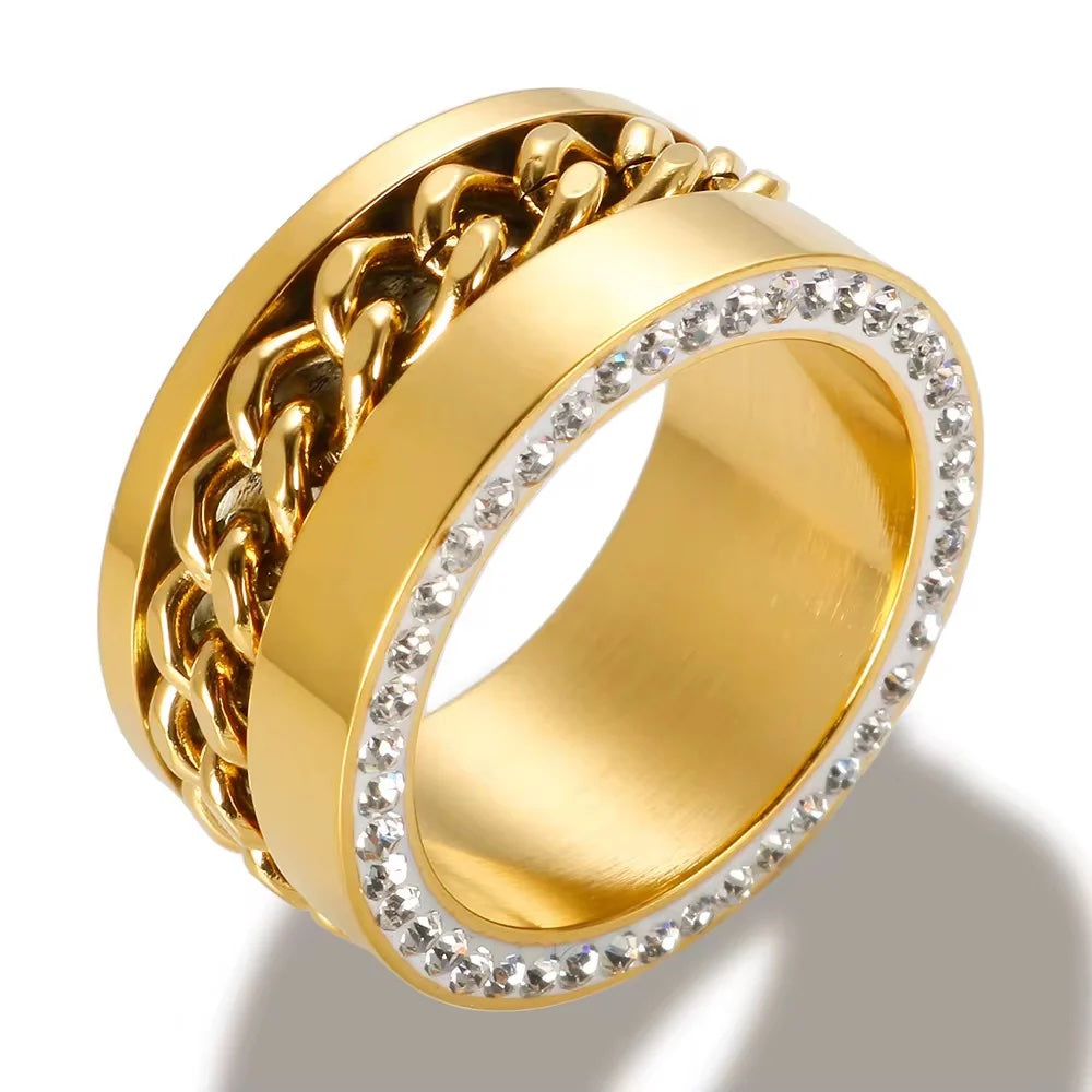Avixee- Verona Chain Ring18kt gpOne Size