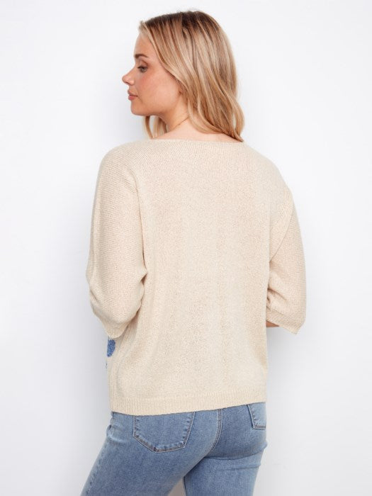 Dolman Elbow Sleeve Sweater