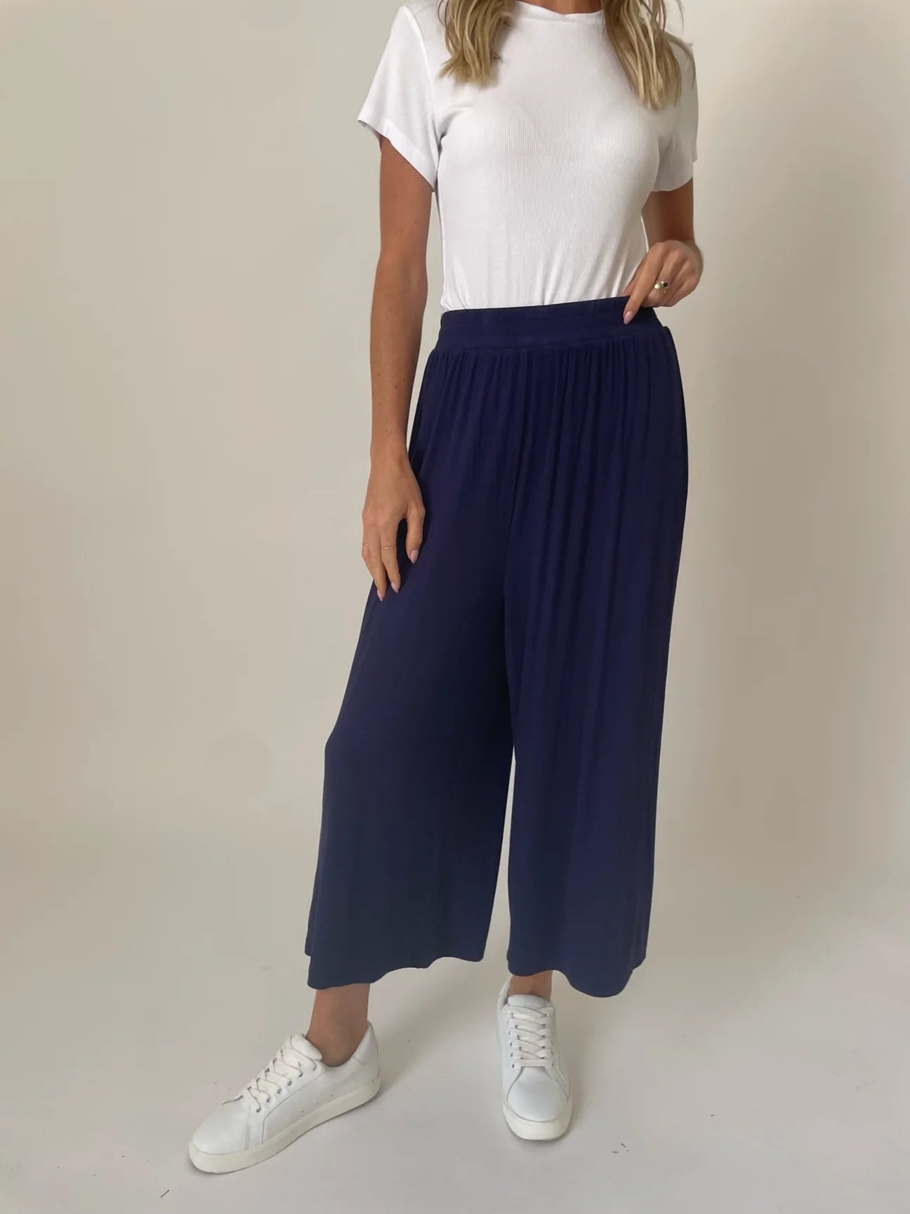 Onyx Ribbed Culotte