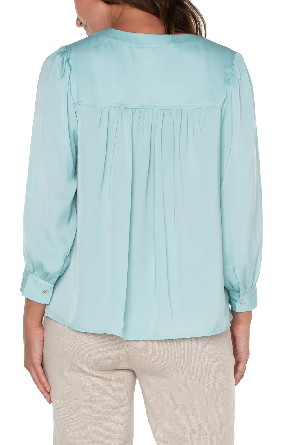 V Neck Popover Blouse