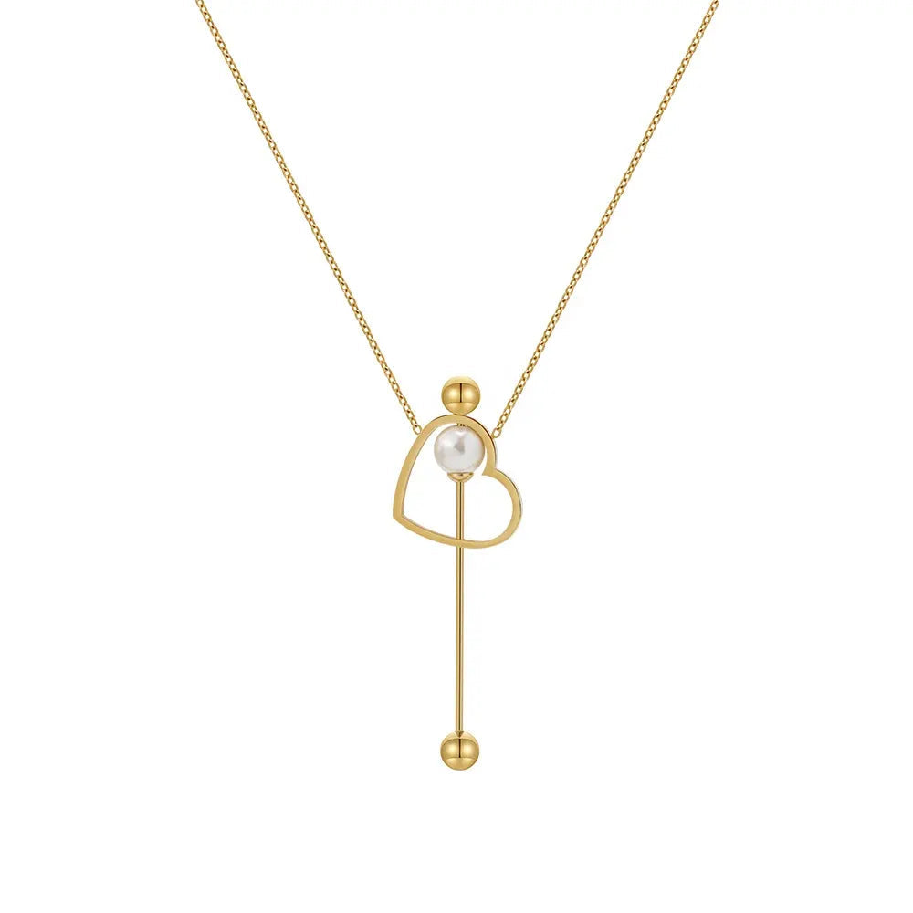 Avixee Down For Love Necklace18k Plated