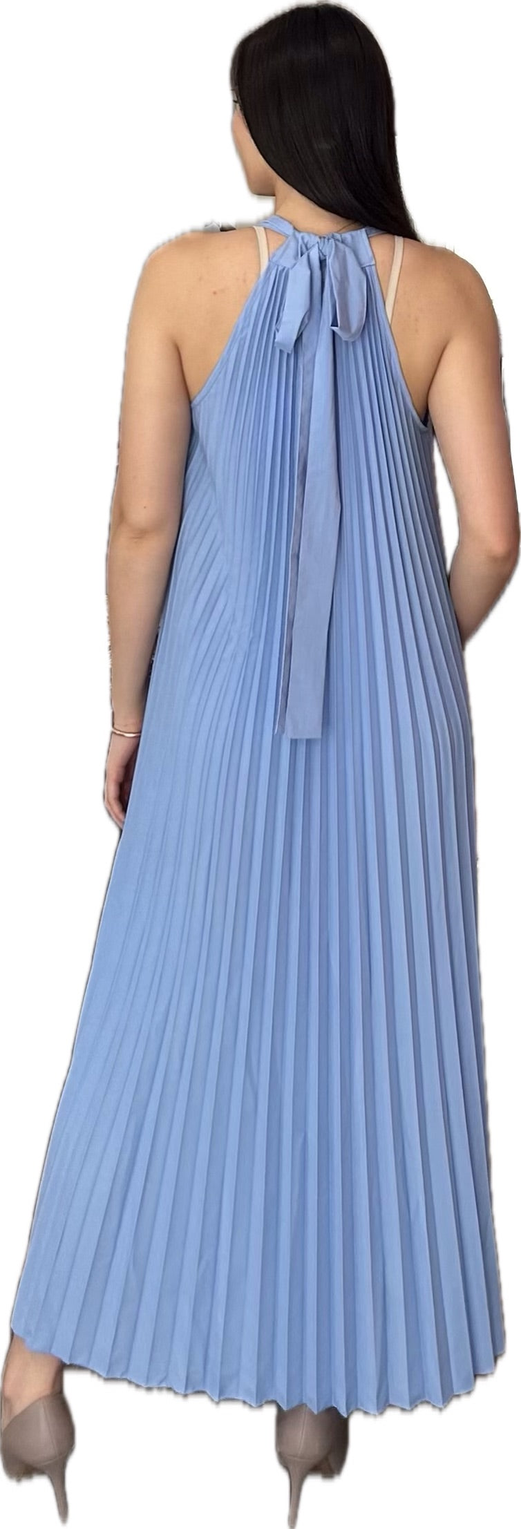 Pleated Long Cele Dress