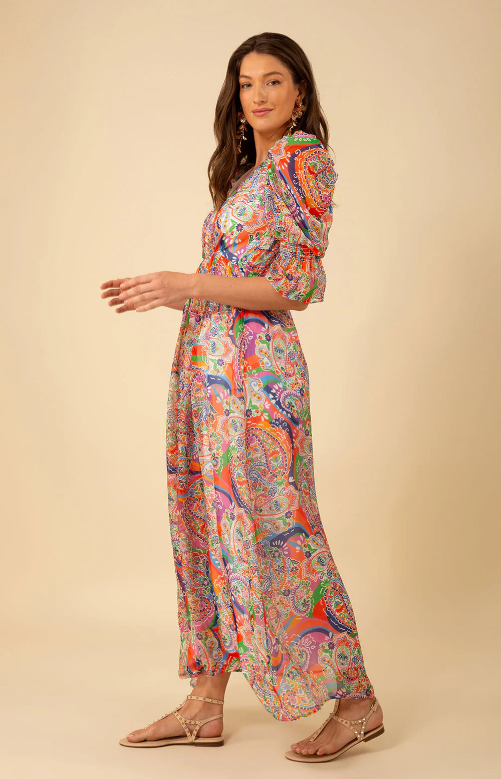 Elaina V-Neck Maxi Dress