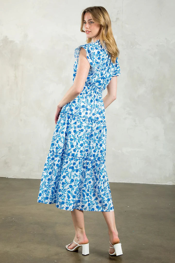 Madi Flower Print Maxi Dress