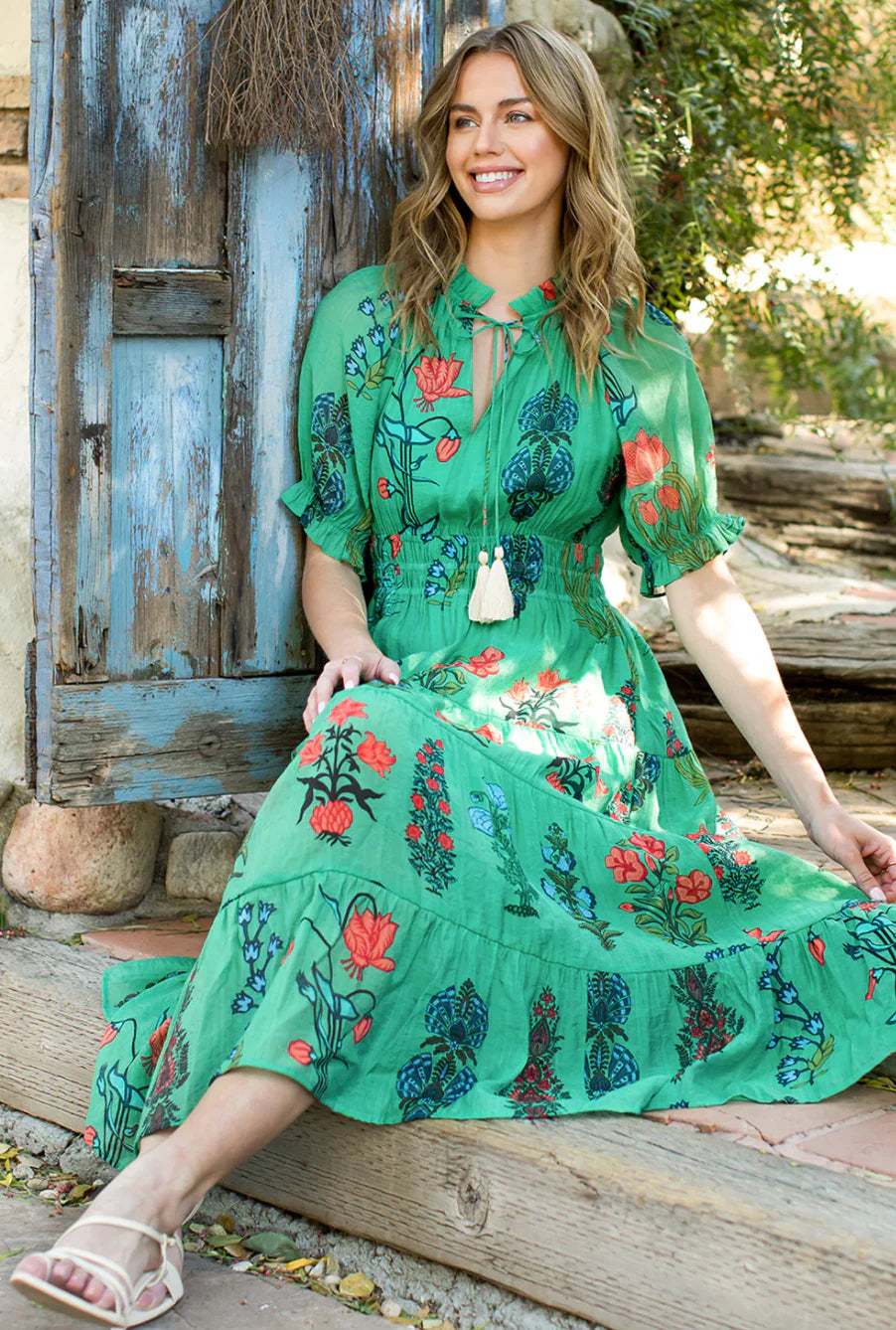 Blake Tiered Flower Print Dress