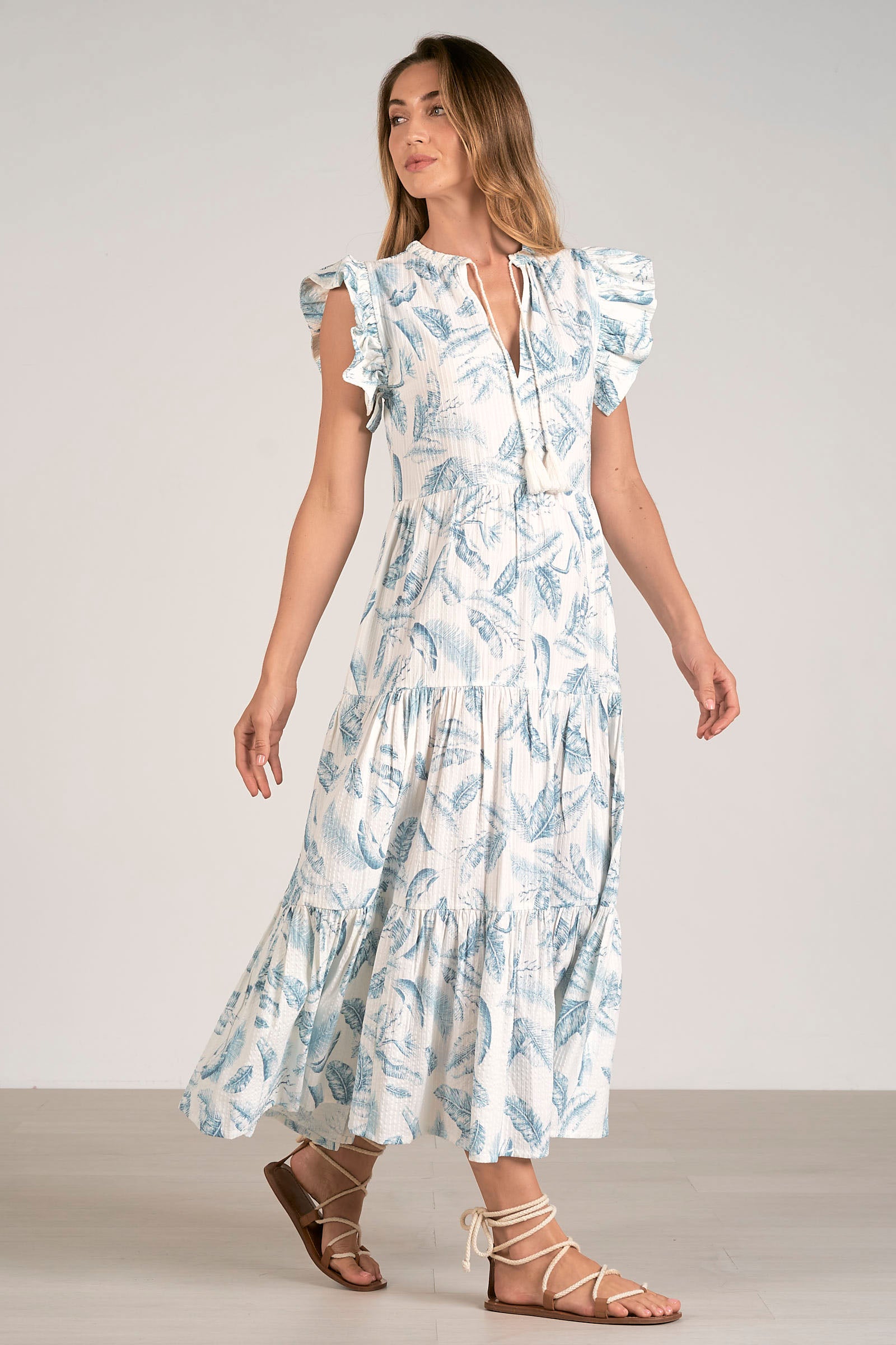 Marla Maxi S/S Ruffle Dress