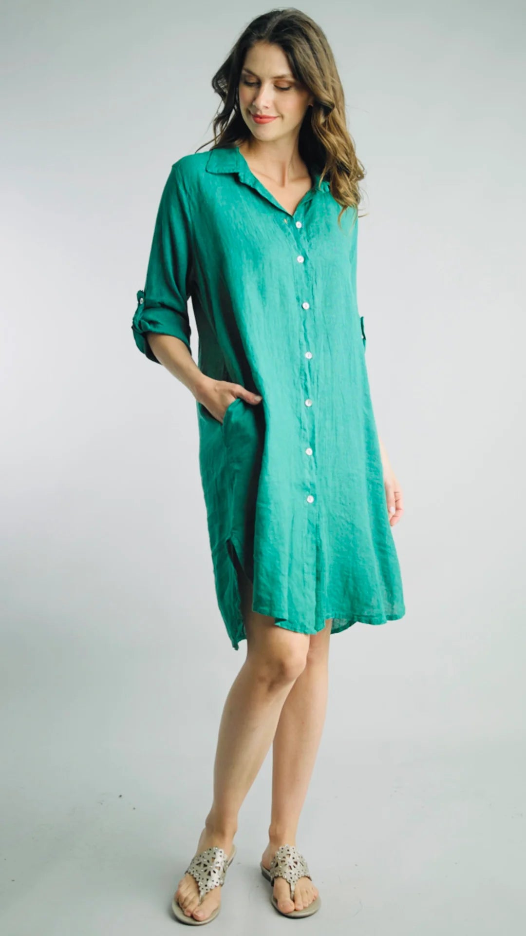 Karsen Front Linen Dress